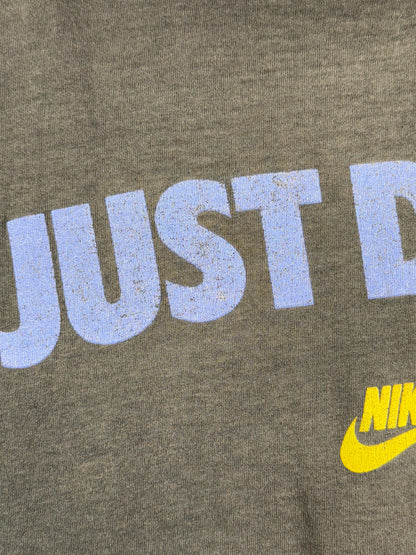 Vintage Nike T-Shirt Just Do It Silver Gray Tag USA Made Single Stitch