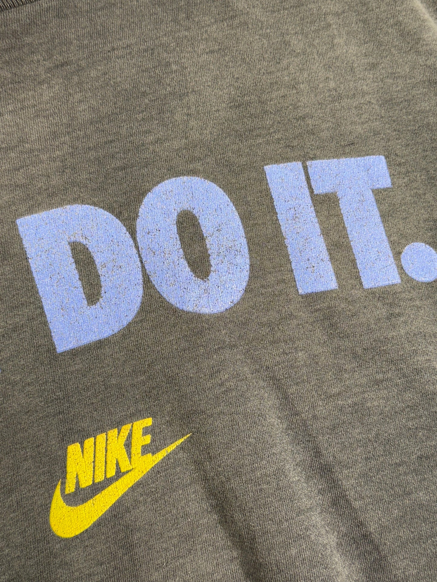 Vintage Nike T-Shirt Just Do It Silver Gray Tag USA Made Single Stitch