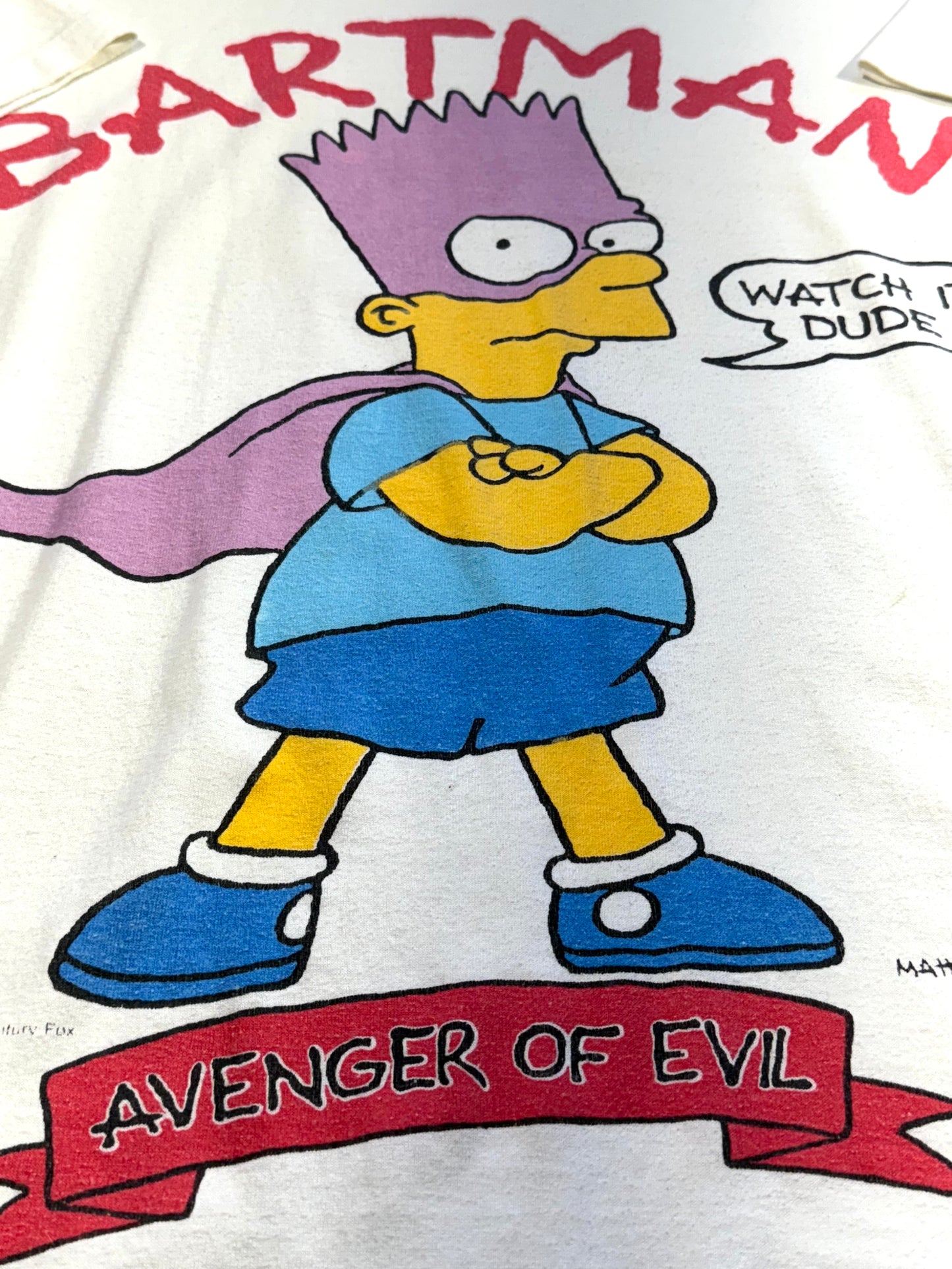 Vintage Bartman T-Shirt The Simpsons Disney