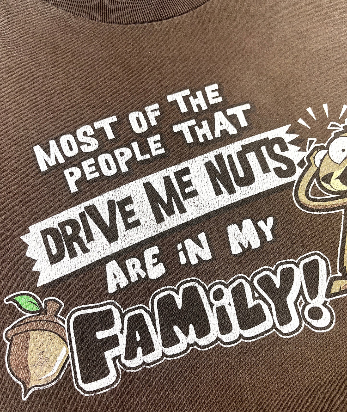 Vintage My Family Drives Me Nuts T-Shirt Funny Slogan Tee