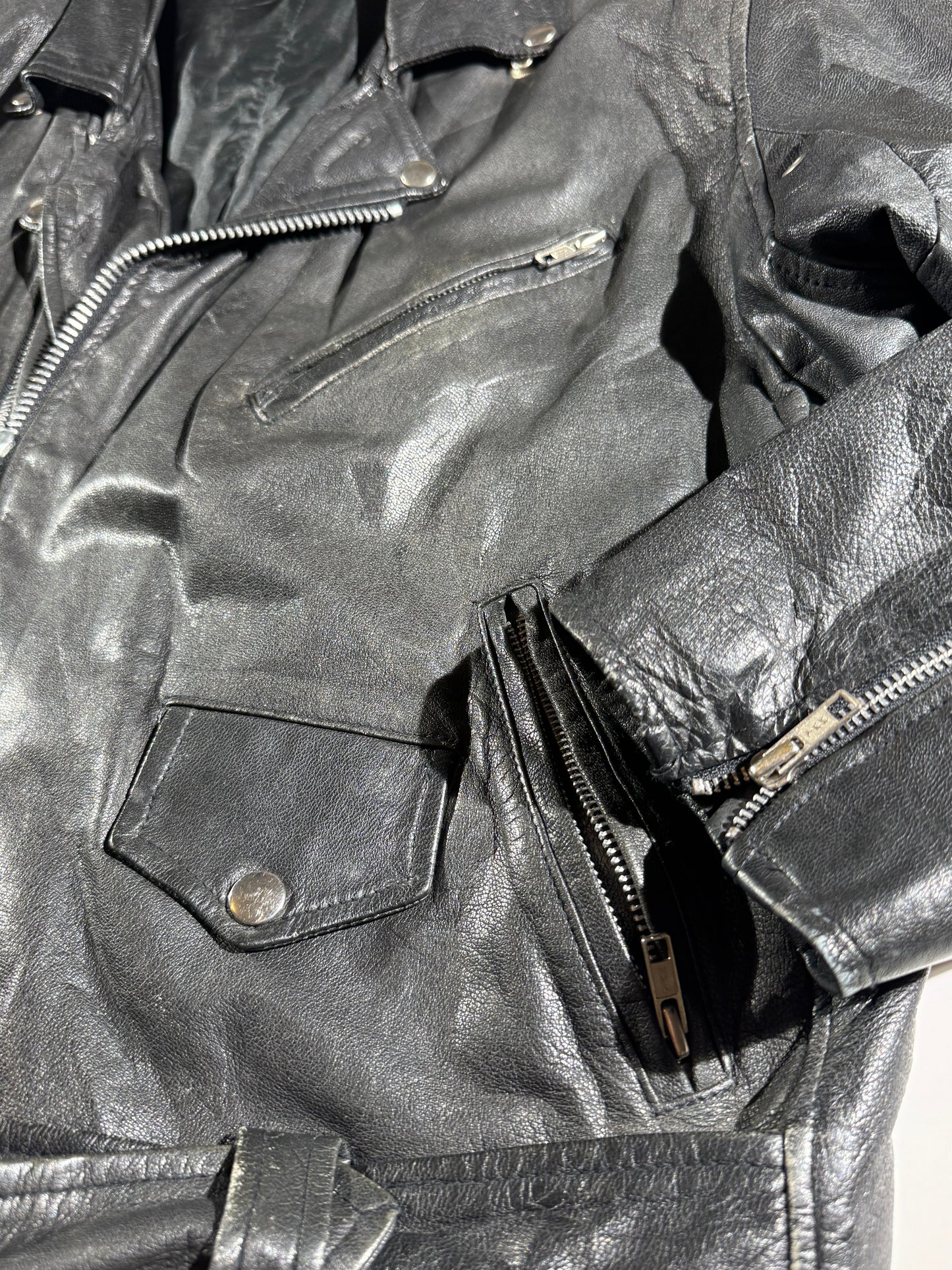 Vintage 1980's Leather Biker Jacket