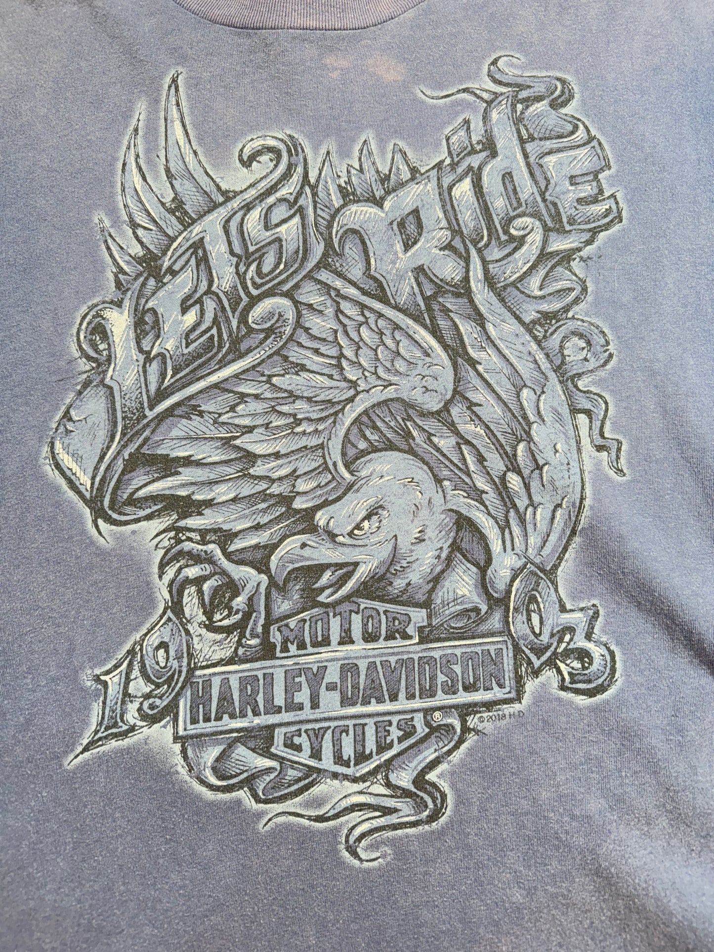 Vintage Harley Davidson T-Shirt Let's Ride USA Made Gasoline Alley