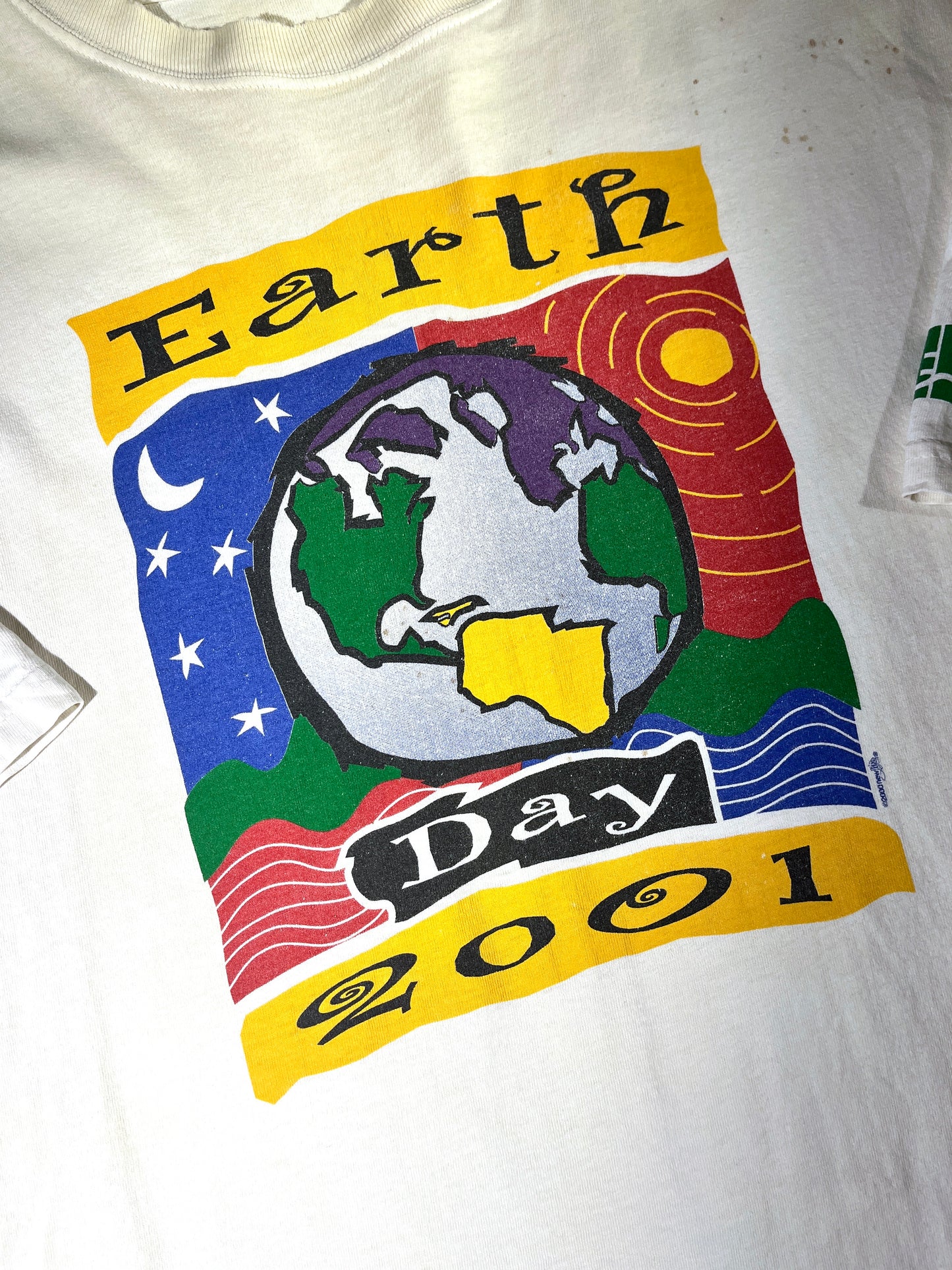 Vintage Earth Day T-Shirt 2001 Single Stitch