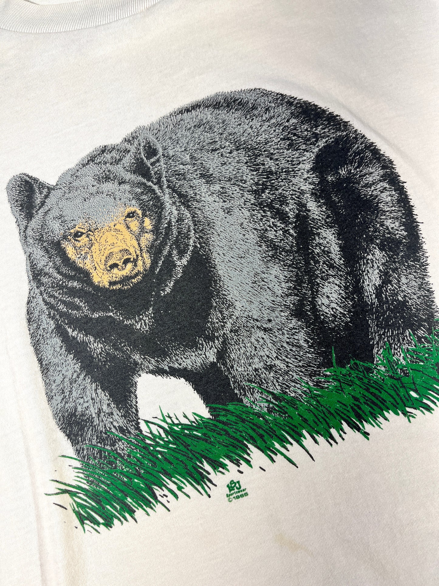 Vintage Bear T-Shirt 90's Single Stitch Animal Black Bear
