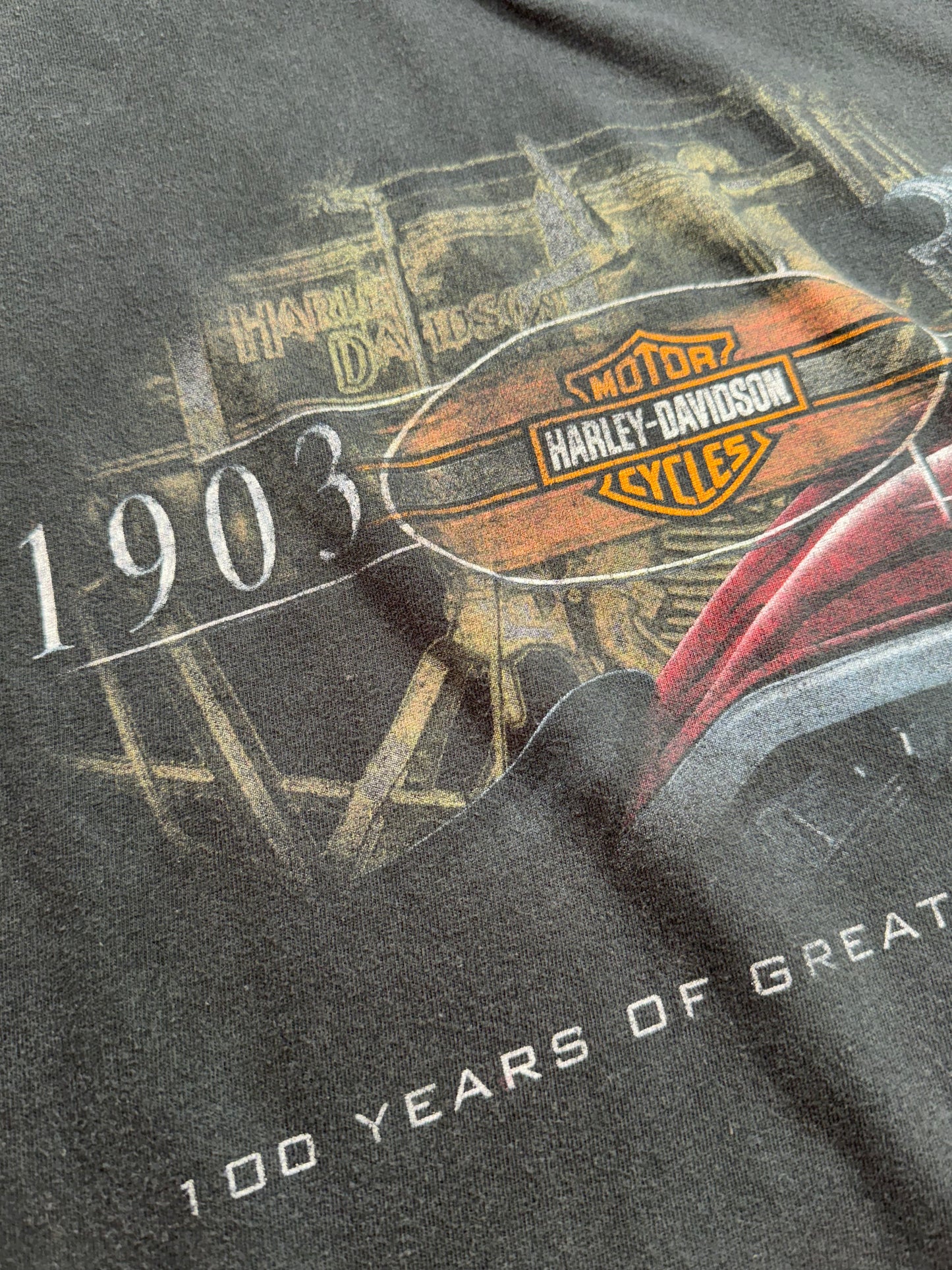 Vintage Harley Davidson T-Shirt Motor City 100 Years EPIC