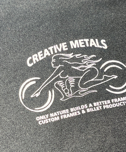 Vintage Creative Metals T-Shirt Sexy Biker Tee