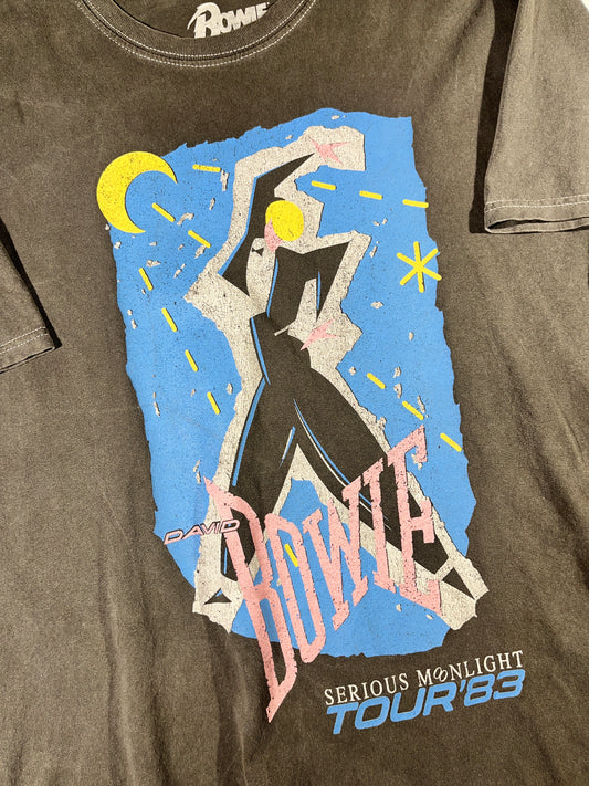Vintage David Bowie T-Shirt Serious Moonlight Tour 83