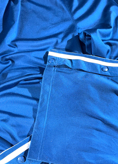 Vintage Blue Adidas Tearaway Pants Shiny Metallica Sporty