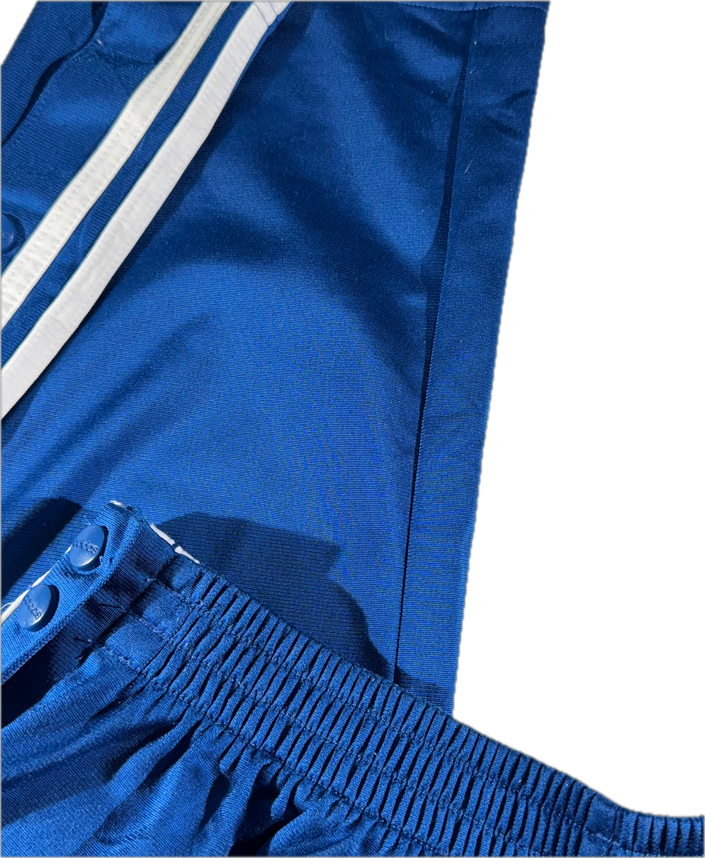 Vintage Blue Adidas Tearaway Pants Shiny Metallica Sporty