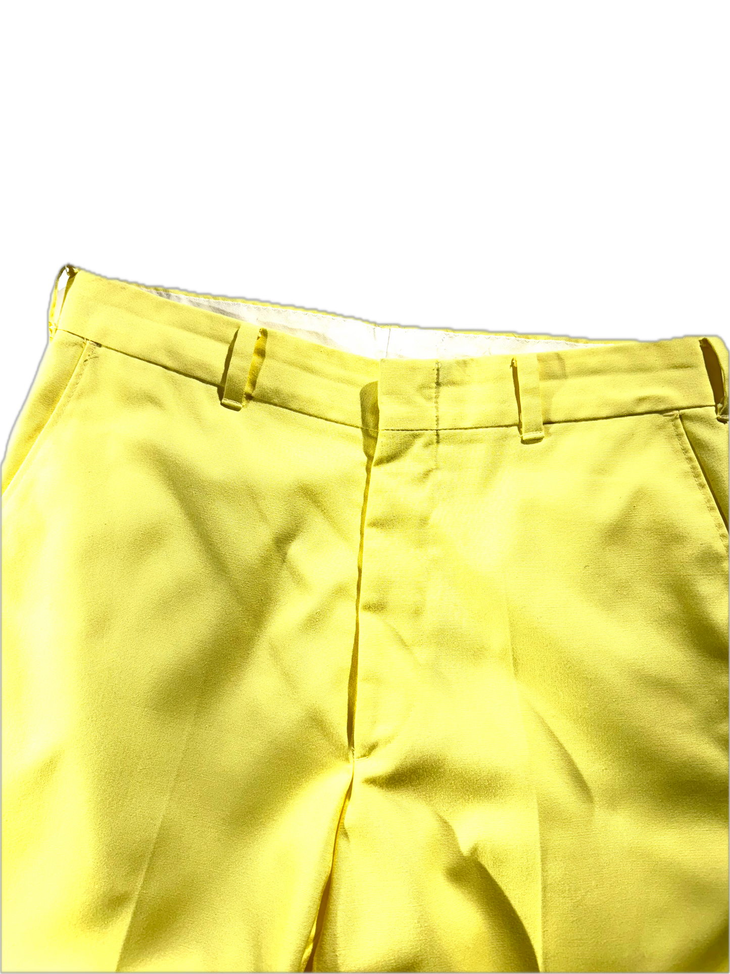 Vintage 70's Pleated Trouser Pants Fun Yellow