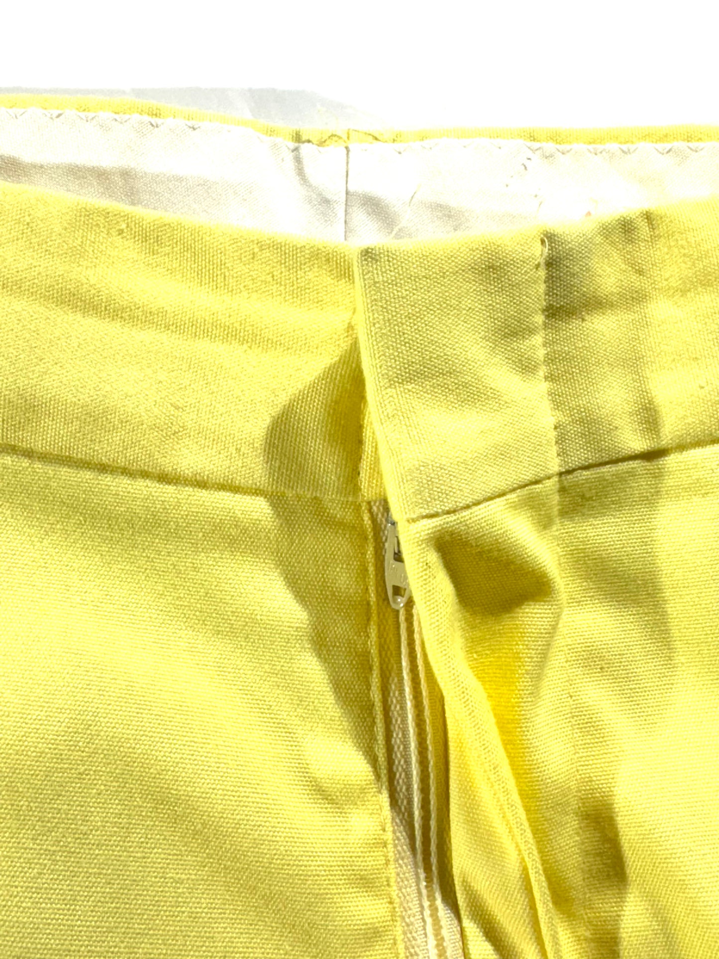 Vintage 70's Pleated Trouser Pants Fun Yellow