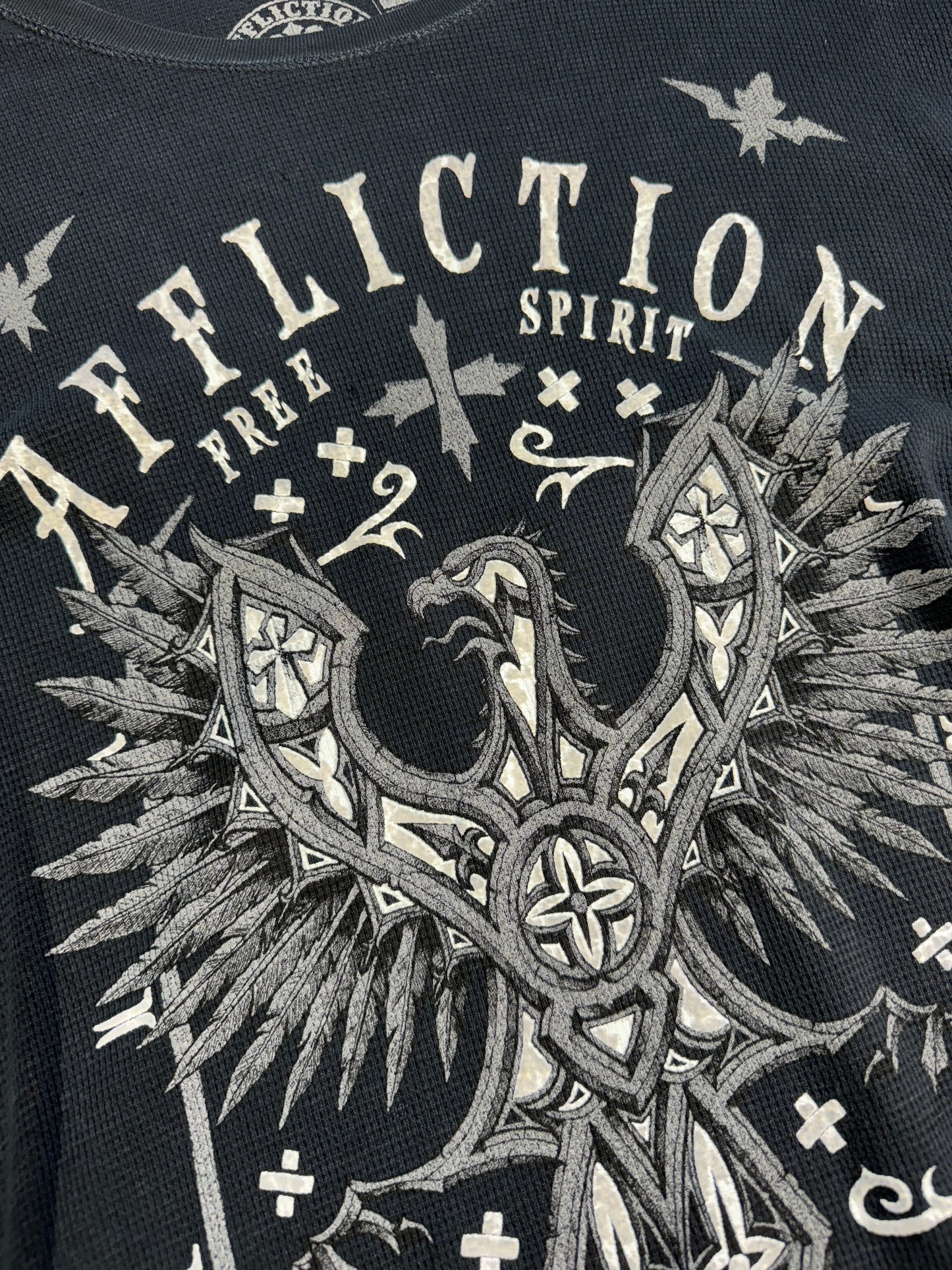 Vintage Affliction Long Sleeve Shirt Live Fast