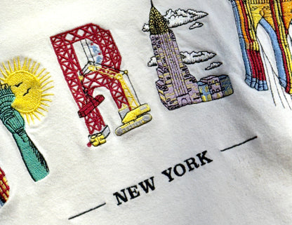 Vintage Supreme T-Shirt New York Embroidered