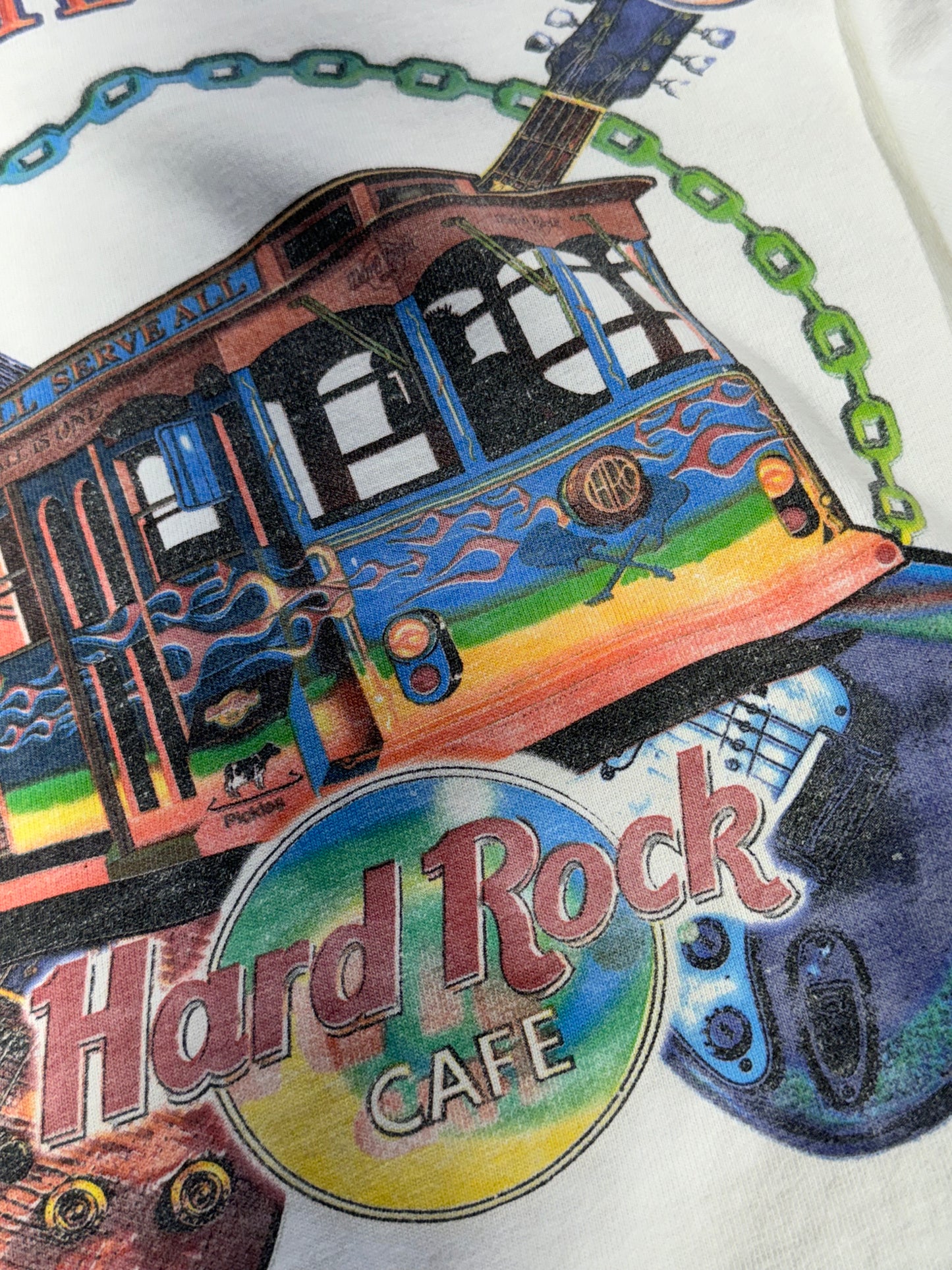 Vintage Hard Rock T-Shirt Cafe San Fransisco Big Back Graphic