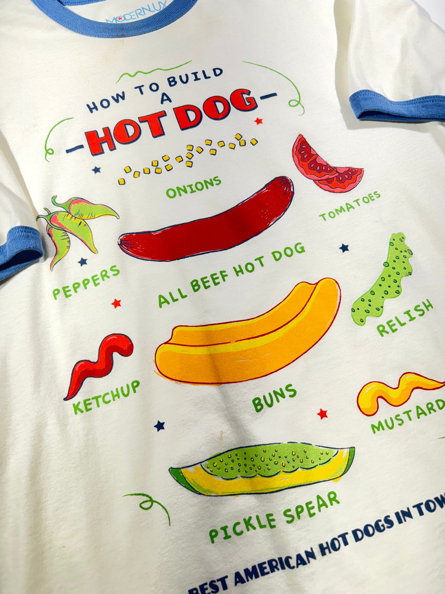 Vintage How To Build A Hotdog T-Shirt