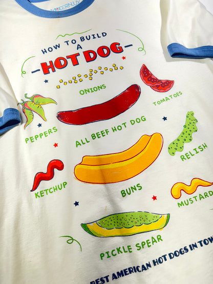 Vintage How To Build A Hotdog T-Shirt