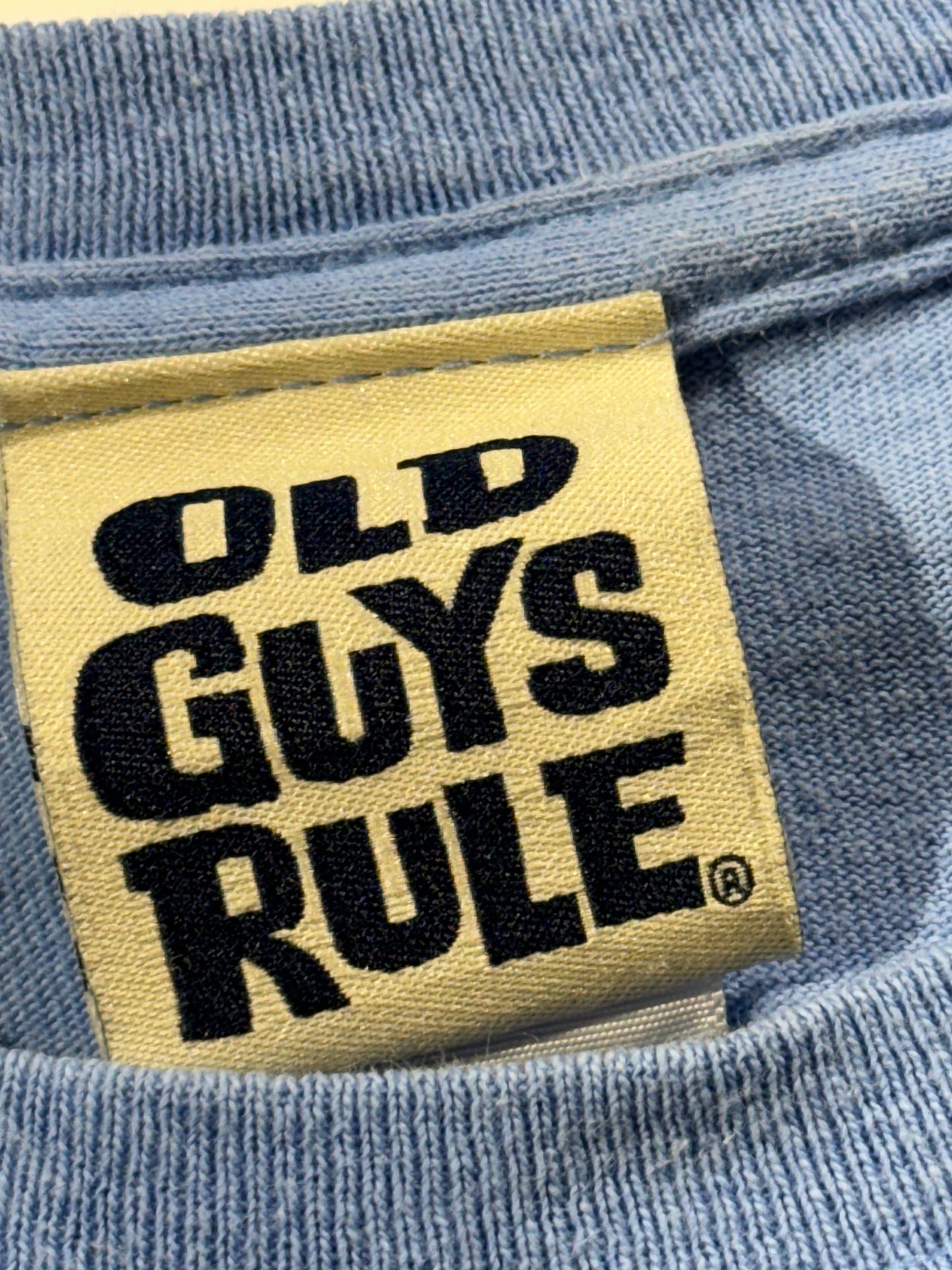 Vintage Old Guys Rule T-Shirt Golf Funny Big Back Graphic