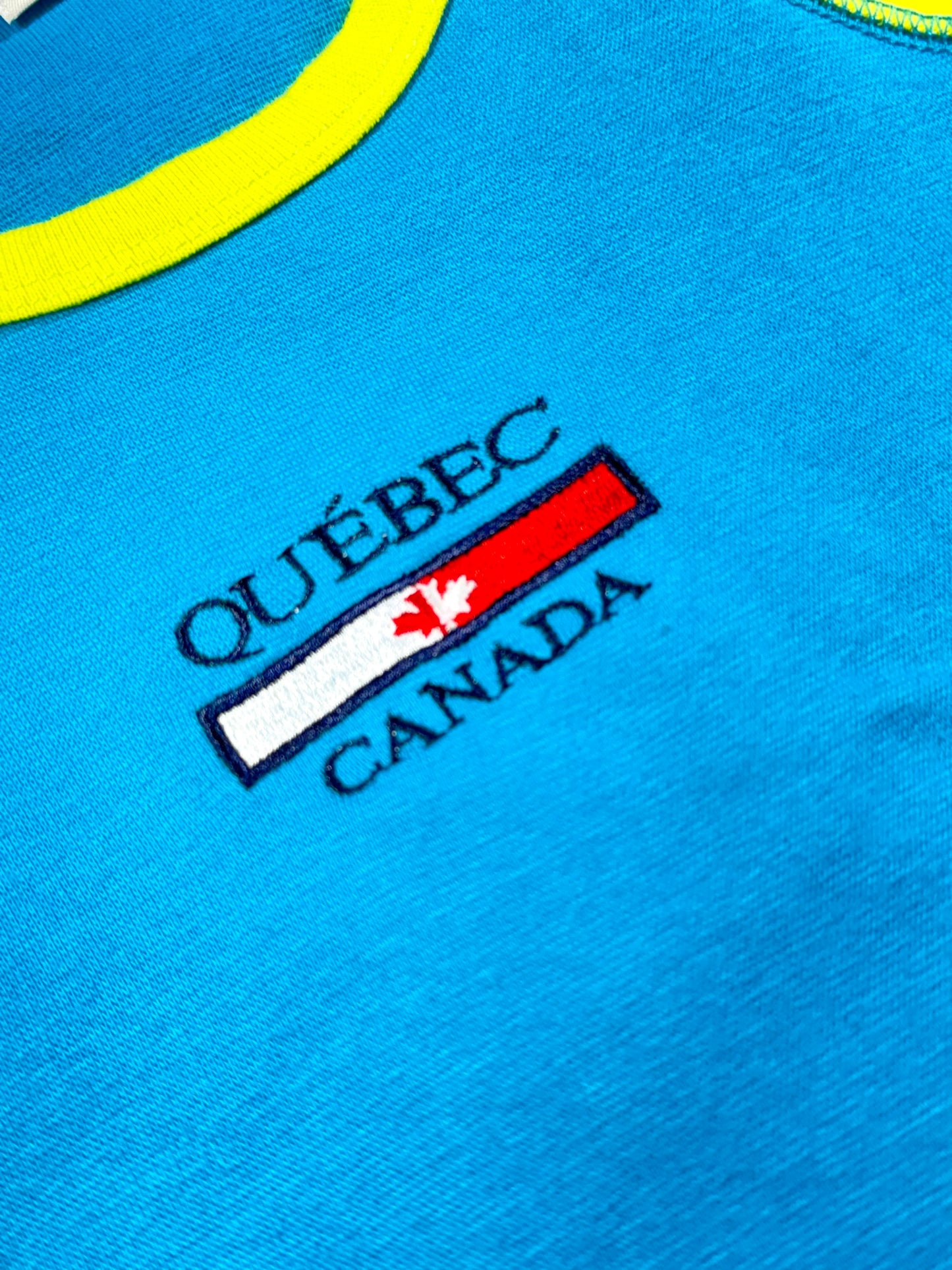 Vintage Quebec T-Shirt Baby Tee Made In Canada