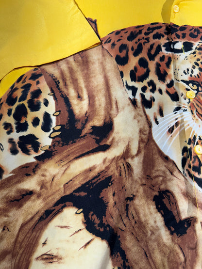 Vintage Tiger Shirt Silk Button Up Mecca Streetwear Animal