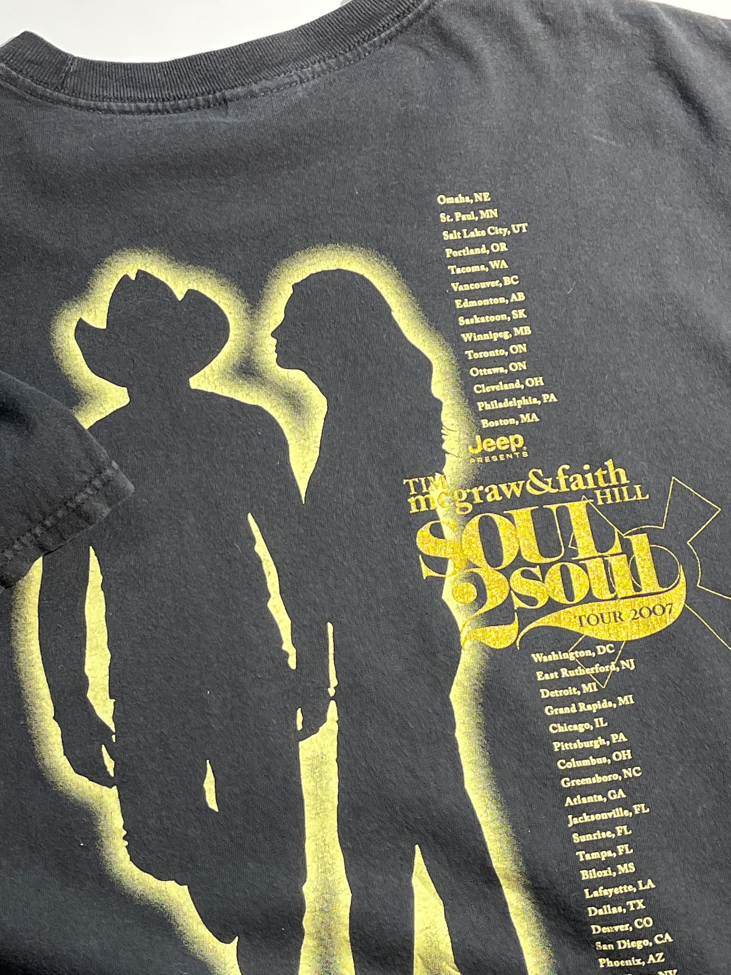 Vintage Toby Keith & Faith Hill T-Shirt Tour 2007 Y2K Soul 2 Soul