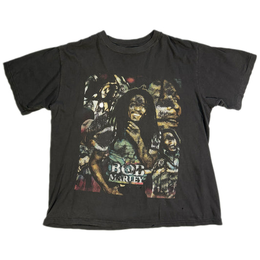 Vintage 1990';s Bob Marley Reggae Rap T-Shirt Rare Tee Size XL Faded Uprising Single Stitch