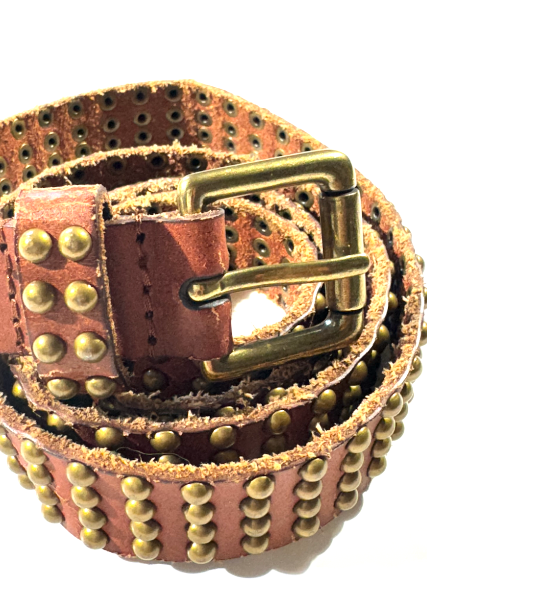 Vintage Studded Belt Bohemian Style Western Leather