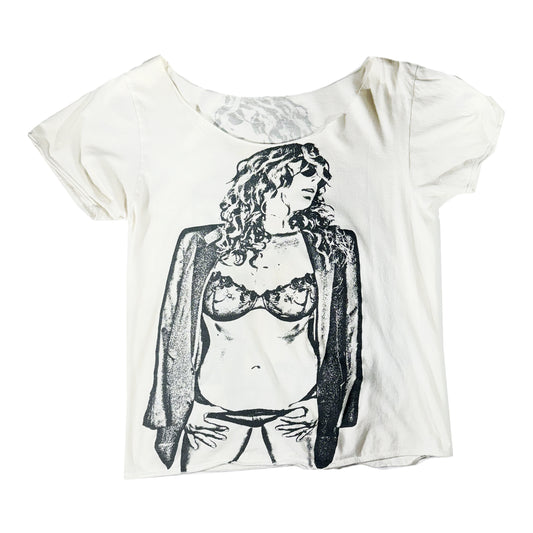 Vintage Biker Girl Graphic T-Shirt Sexy