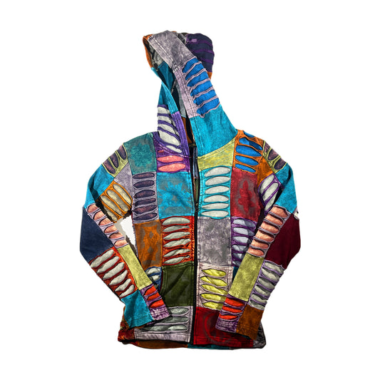 Vintage Boho Hoodie Slashed