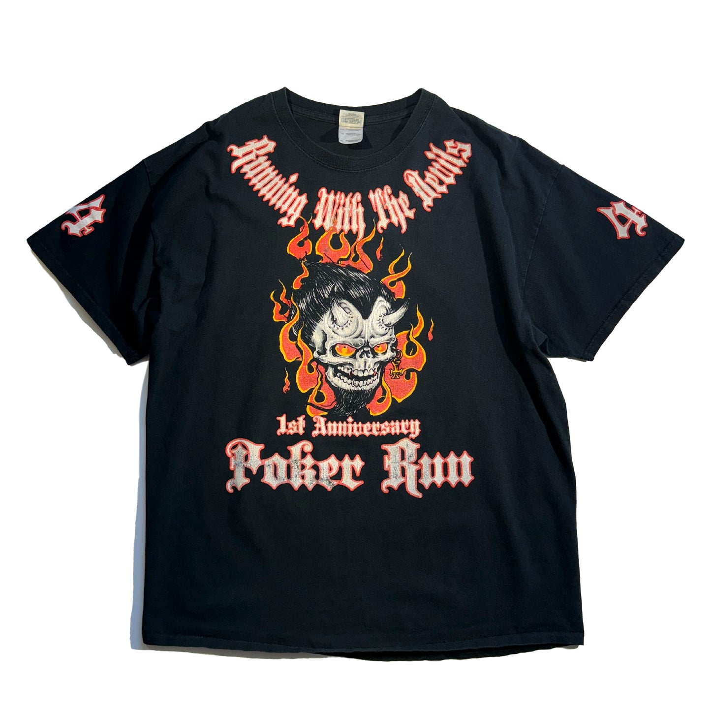 Vintage Biker T-Shirt Running With The Devils