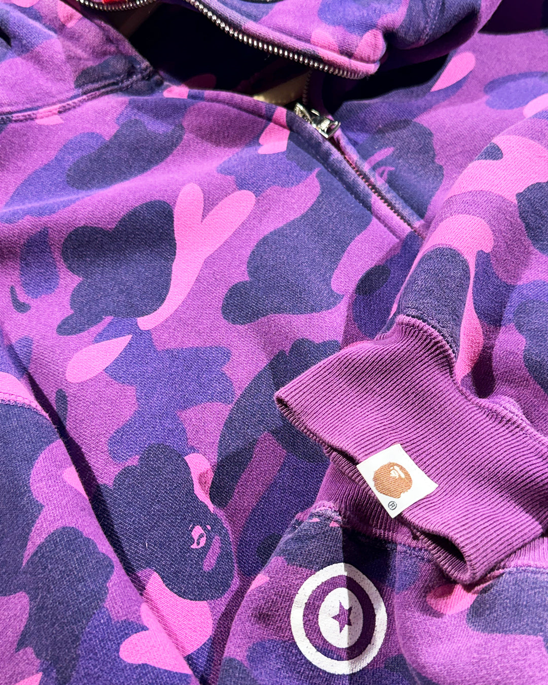 Vintage Bape Hoodie Full Hood Zipper Camo Shark