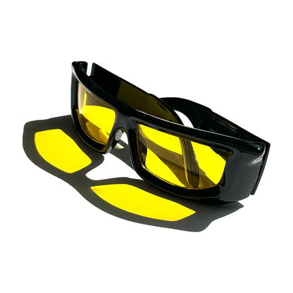 Vintage Sunglasses Black & Yellow