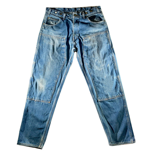 Vintage Prison Blues Denim Jeans Double Knees USA Made