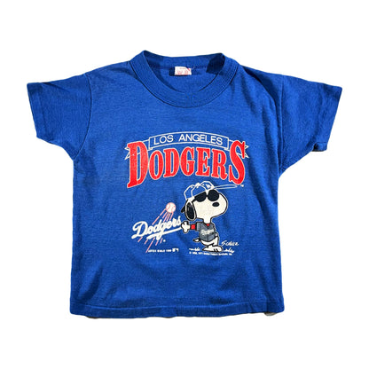 Vintage 1989 MLB Los Angeles Dodgers Snoopy Peanuts T-Shirt Rare 50/50 USA Made Single Stitch