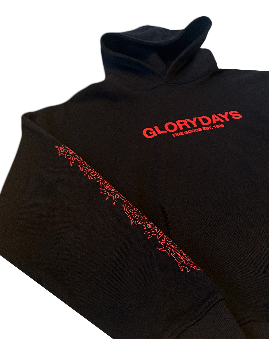 Black & Red Thorn Hoodie