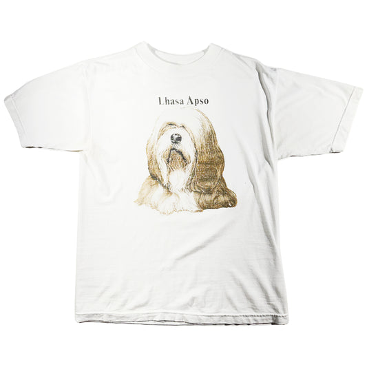 Vintage Lhasa Apso T-Shirt Dog Tee Animal 90's USA Made