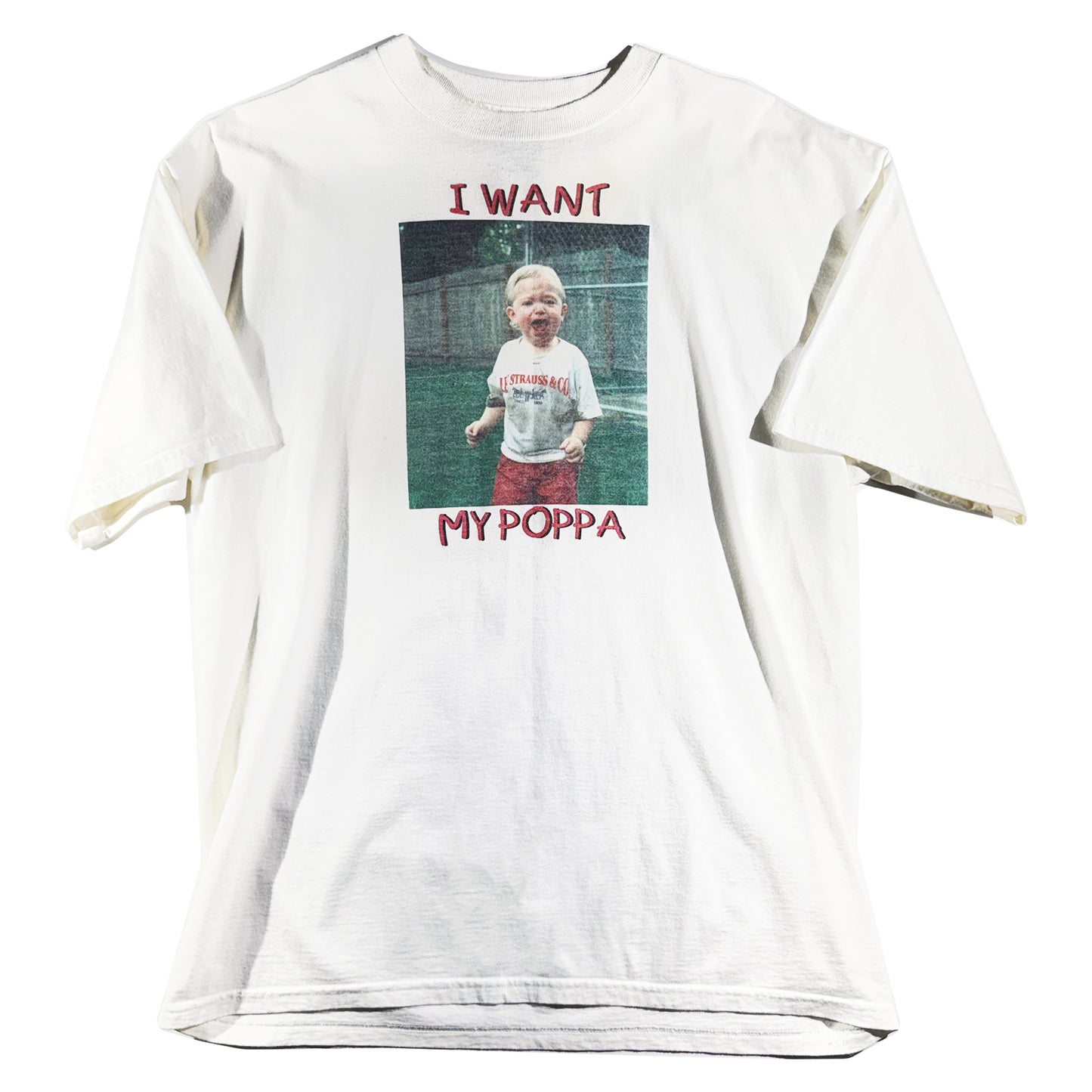 Vintage I Want My Poppa T-Shirt Funny Crying Kid