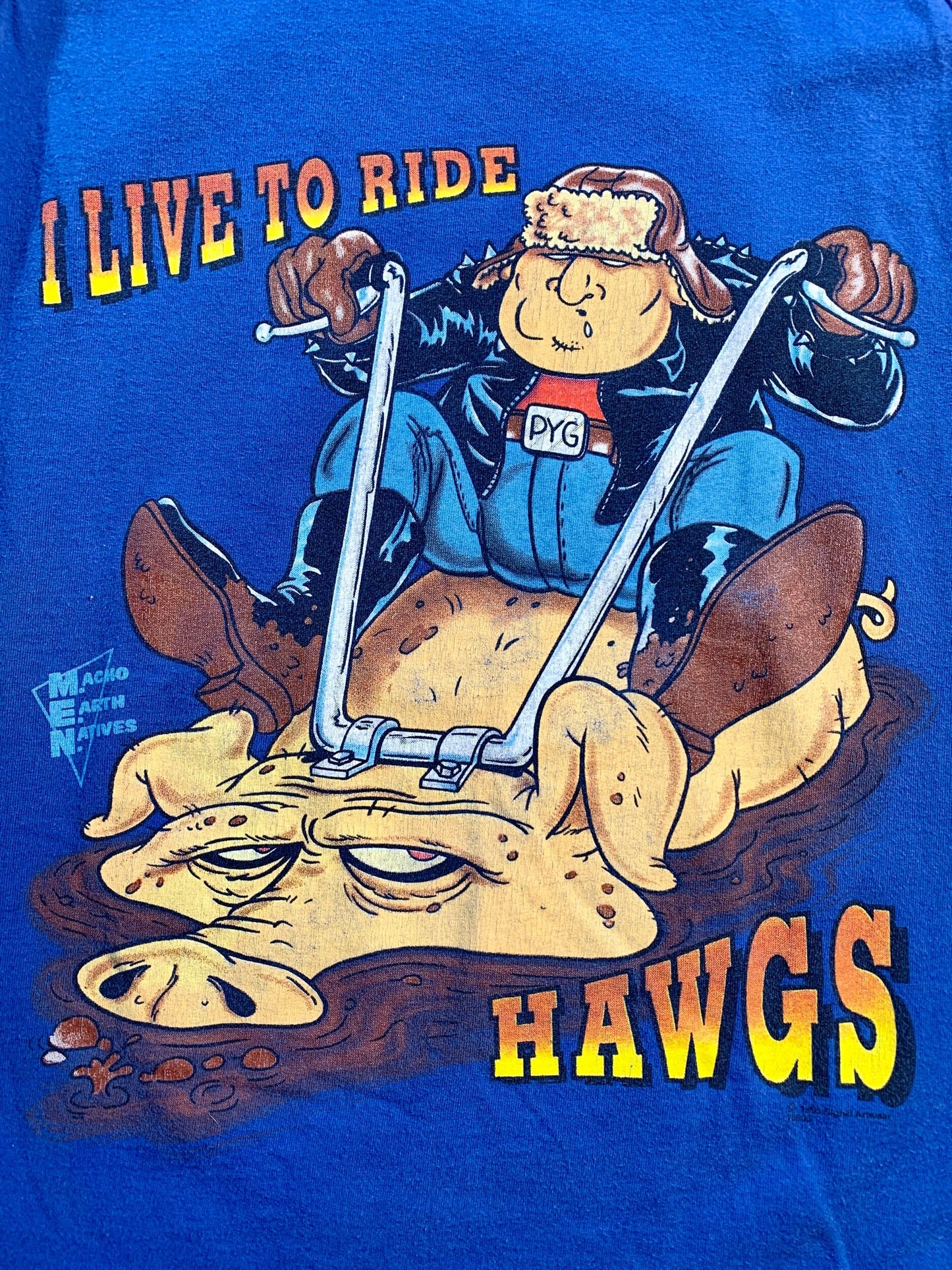 Vintage I Live To Ride Hawgs Tank Top