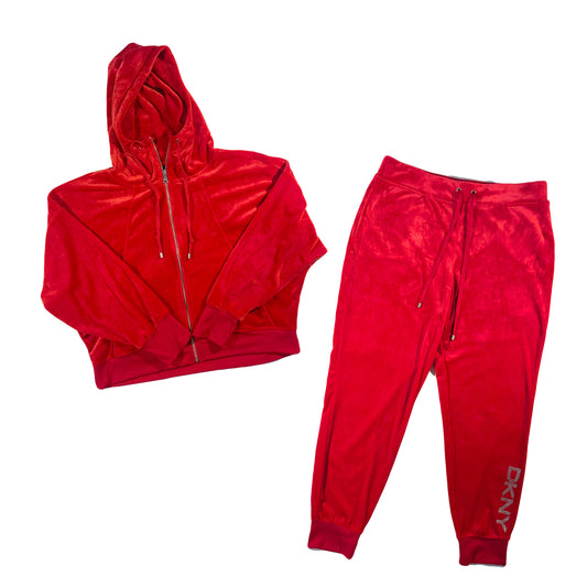 Vintage DKNY Sweat Suit 2 Piece Velour
