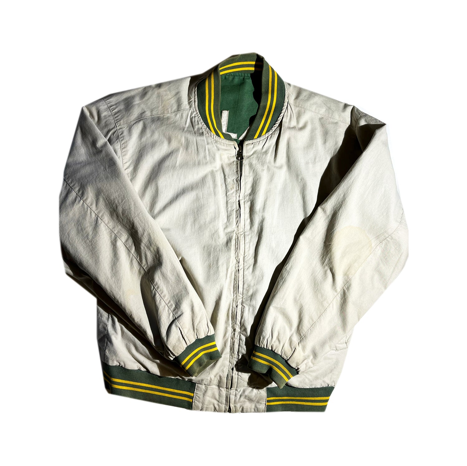 Oakland Athletics Green and White Bomber Jacket