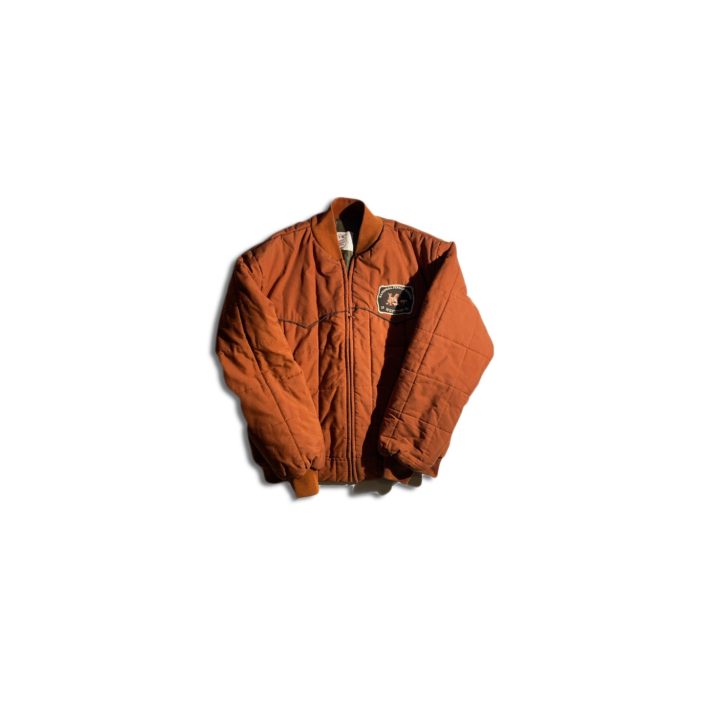 Vintage Western Style Brown Bomber Jacket