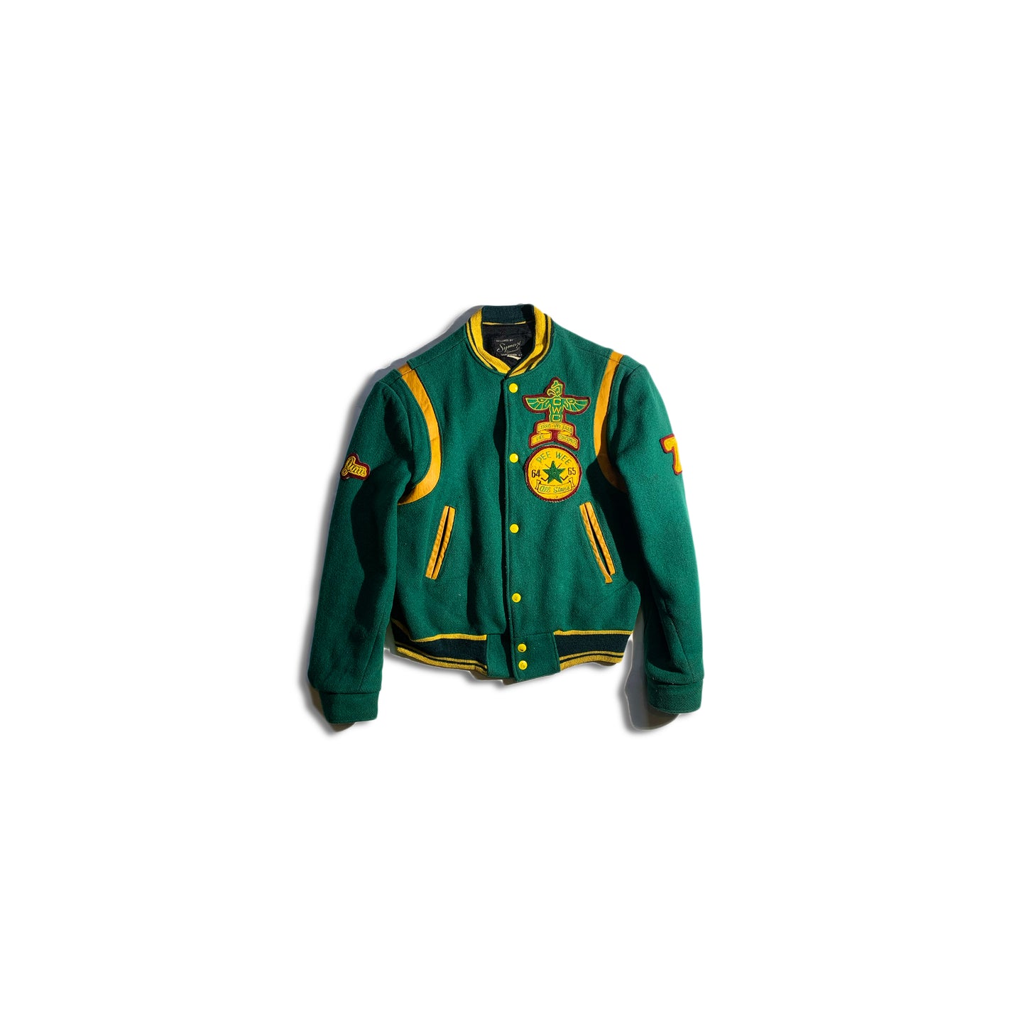 Vintage Green Team Bomber Jacket 1960s