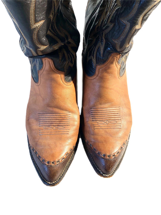 Vintage Tony Lama Leather Cowboy Boots