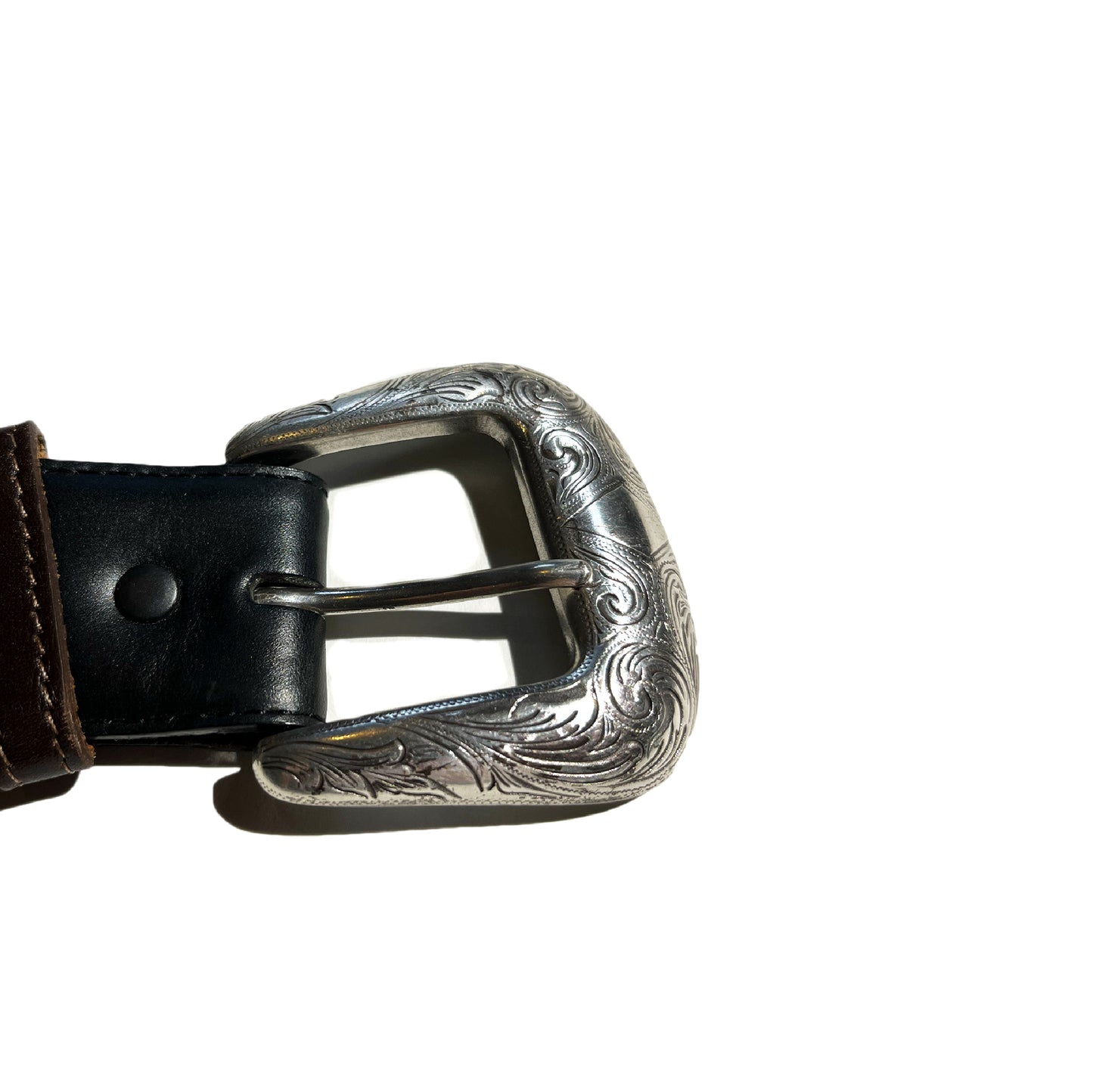 Vintage Leather Belt Western with Buckle