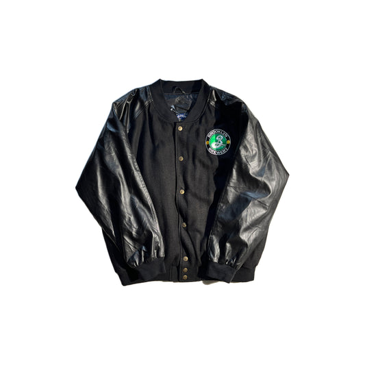 Vintage Brooklyn Brewery Jacket Leather Bomber Deadstock NOS NWT