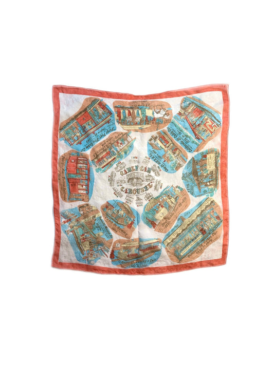 Vintage Cable Car Carousel Scarf 🎠