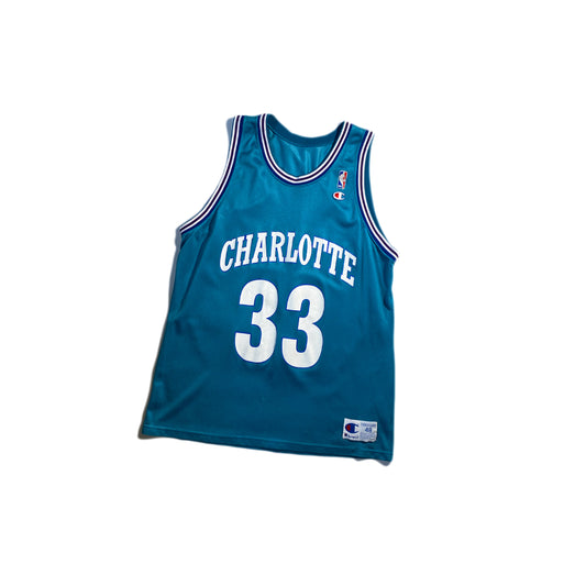 Vintage Charlotte Hornets Jersey Alonzo Mourning Champion