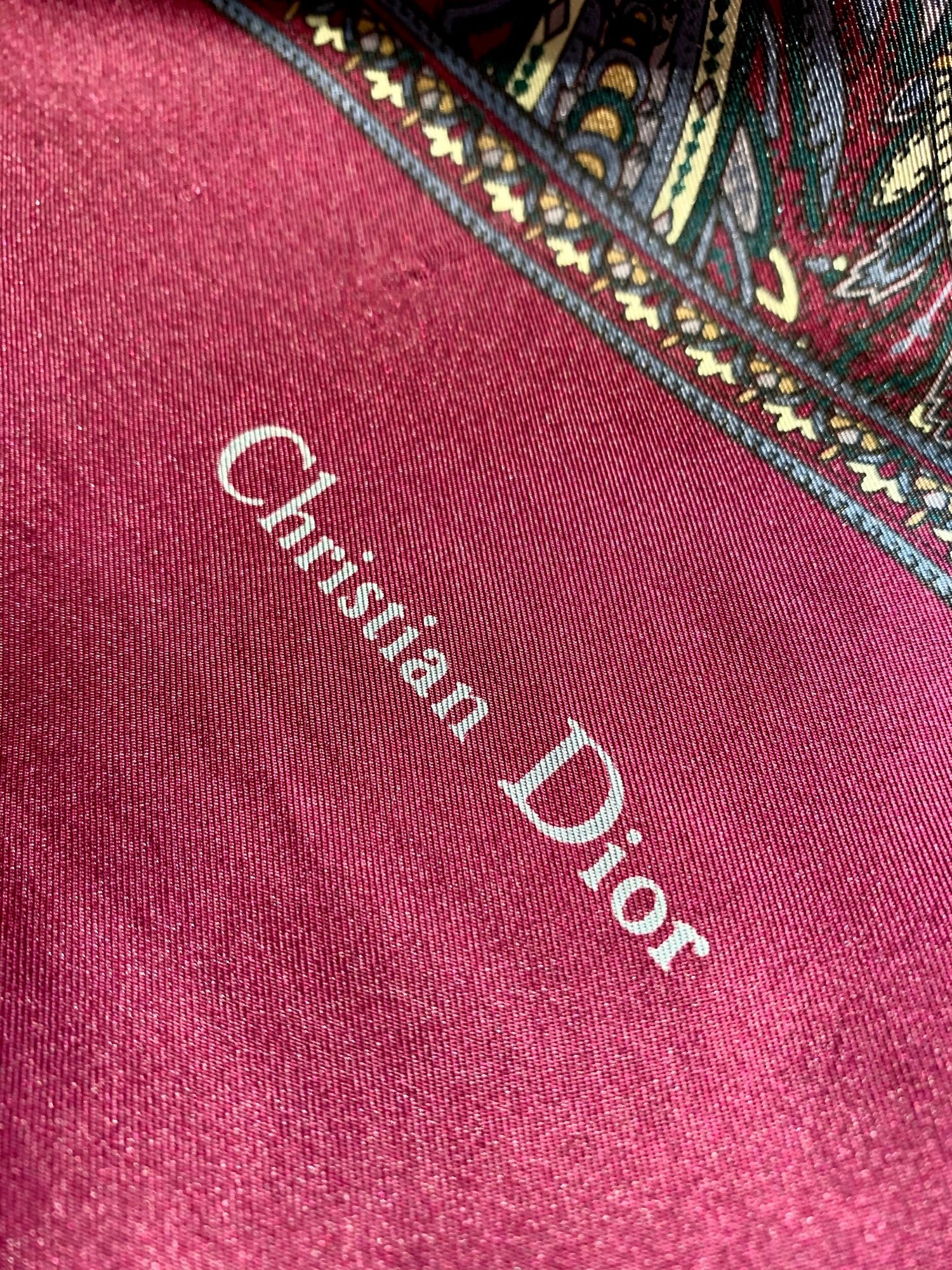 Freeshipping Christian Dior Monogram Silk Scarf Vintage -  Israel