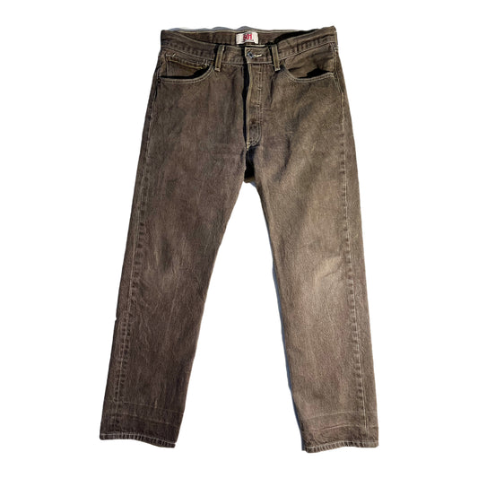 Vintage Brown Levis Jeans 501xx Pants White Stitching