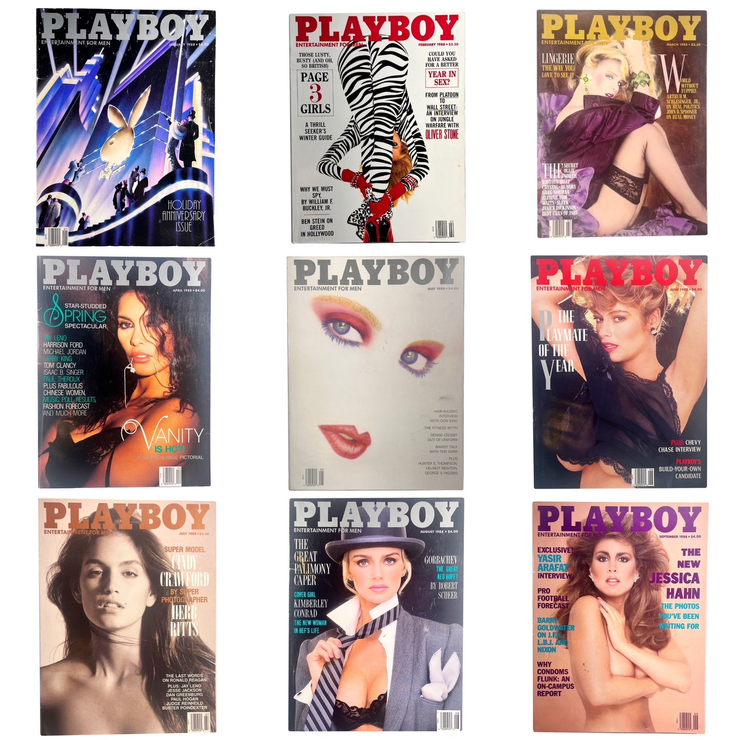 Vintage Playboy Magazine COMPLETE SET 1988