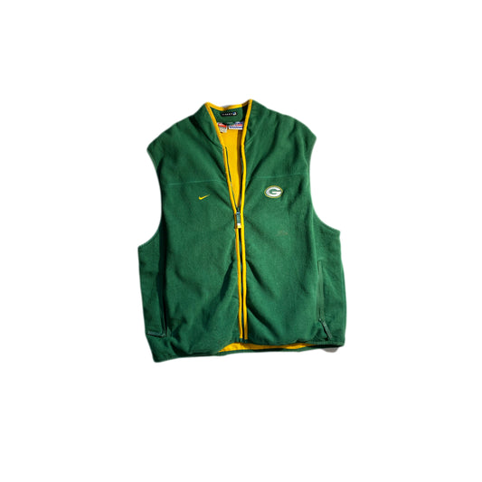 Vintage Nike Green Bay Packers Vest Fleece